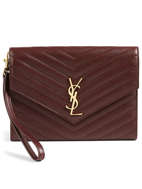 ysl wristlet red|clutches and evening saint laurent.